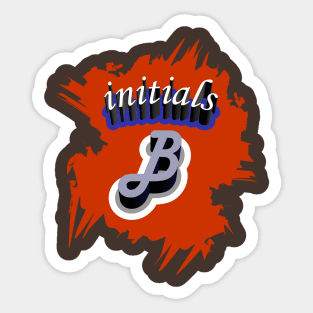 Initials B Sticker